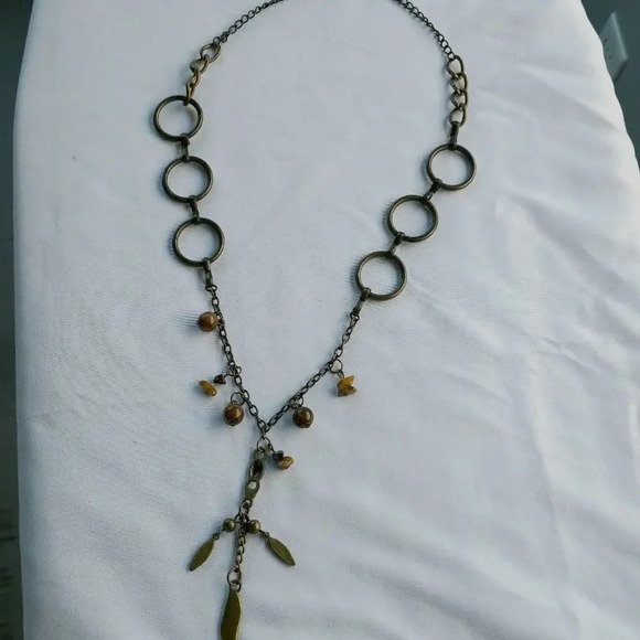 Metallic Brown Coloured Chain with  Glass Beads - Picture 5 of 8